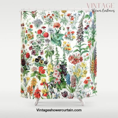 Adolphe Millot - Fleurs A - French vintage poster Shower Curtain Offical Vintage Shower Curtain Merch