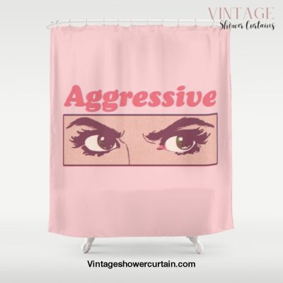 Aggressive Shower Curtain Offical Vintage Shower Curtain Merch