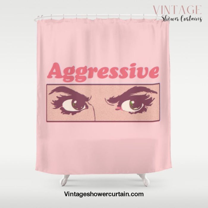 Aggressive Shower Curtain Offical Vintage Shower Curtain Merch