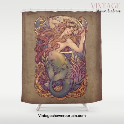 Andersen Little Mermaid Nouveau Shower Curtain Offical Vintage Shower Curtain Merch