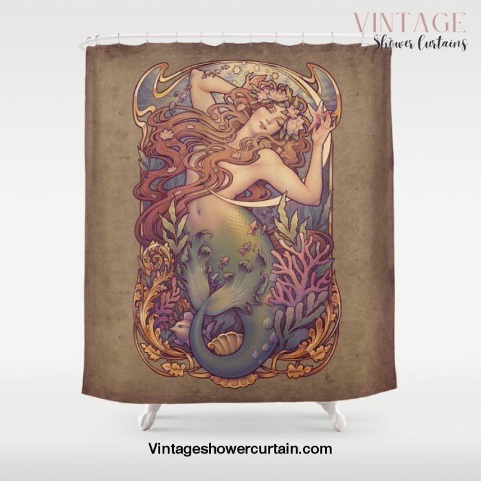 Andersen Little Mermaid Nouveau Shower Curtain Offical Vintage Shower Curtain Merch