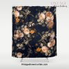 Antique Botanical Peach Roses And Chamomile Midnight Garden Shower Curtain Offical Vintage Shower Curtain Merch