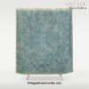 Antique rustic teal damask fabric Shower Curtain Offical Vintage Shower Curtain Merch