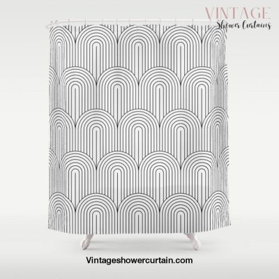 Art Deco Arch Pattern IX Shower Curtain Offical Vintage Shower Curtain Merch