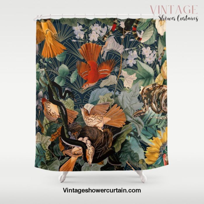 Birds and snakes Shower Curtain Offical Vintage Shower Curtain Merch