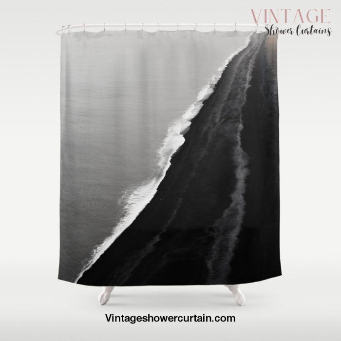 BLACK SAND BEACH Shower Curtain Offical Vintage Shower Curtain Merch