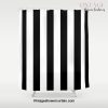 Black & White Vertical Stripes - Mix & Match with Simplicity of Life Shower Curtain Offical Vintage Shower Curtain Merch