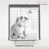 Bulldog taking a shower Shower Curtain Offical Vintage Shower Curtain Merch