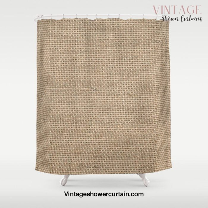 Burlap Texture Shower Curtain Offical Vintage Shower Curtain Merch