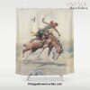 C.M. Russell The Bucker Vintage Western Art Shower Curtain Offical Vintage Shower Curtain Merch