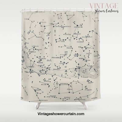 Carte du Ciel II Shower Curtain Offical Vintage Shower Curtain Merch