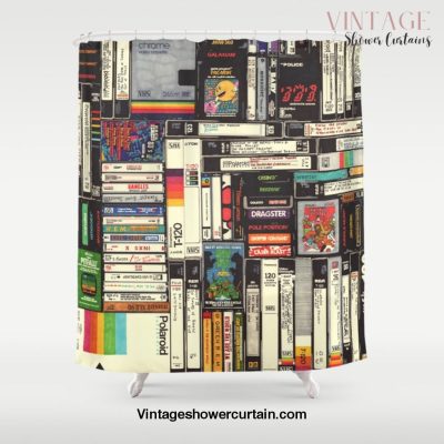 Cassettes, VHS & Games Shower Curtain Offical Vintage Shower Curtain Merch