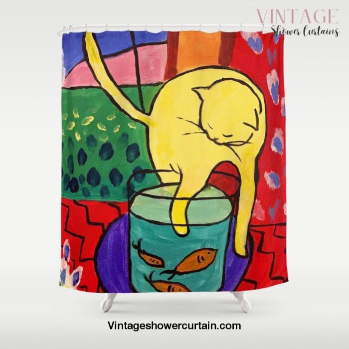 Cat with Red Fish- Henri Matisse Shower Curtain Offical Vintage Shower Curtain Merch