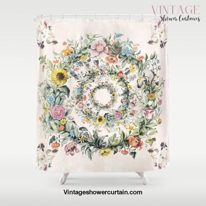 Circle of life- floral Shower Curtain Offical Vintage Shower Curtain Merch