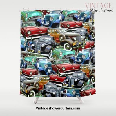 Classic Cars (K.T.B.) Shower Curtain Offical Vintage Shower Curtain Merch