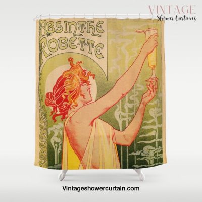 Classic French art nouveau Absinthe Robette Shower Curtain Offical Vintage Shower Curtain Merch