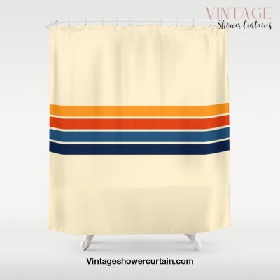 Classic Retro Stripes Shower Curtain Offical Vintage Shower Curtain Merch