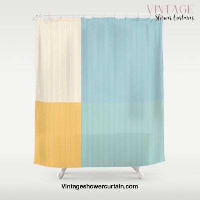 Color Block Line Abstract III Shower Curtain Offical Vintage Shower Curtain Merch