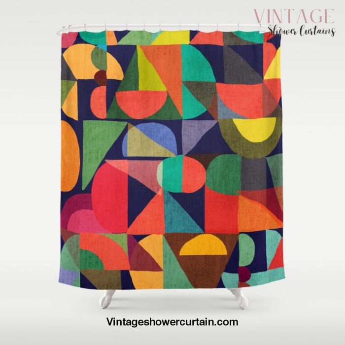 Color Blocks Shower Curtain Offical Vintage Shower Curtain Merch