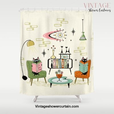 Cozy Catsâ€™ Den Â©studioxtine Shower Curtain Offical Vintage Shower Curtain Merch