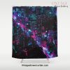 Cyberpunk Vaporwave City Shower Curtain Offical Vintage Shower Curtain Merch