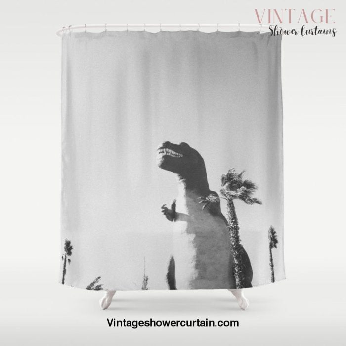 DINO / Cabazon Dinosaurs, California Shower Curtain Offical Vintage Shower Curtain Merch