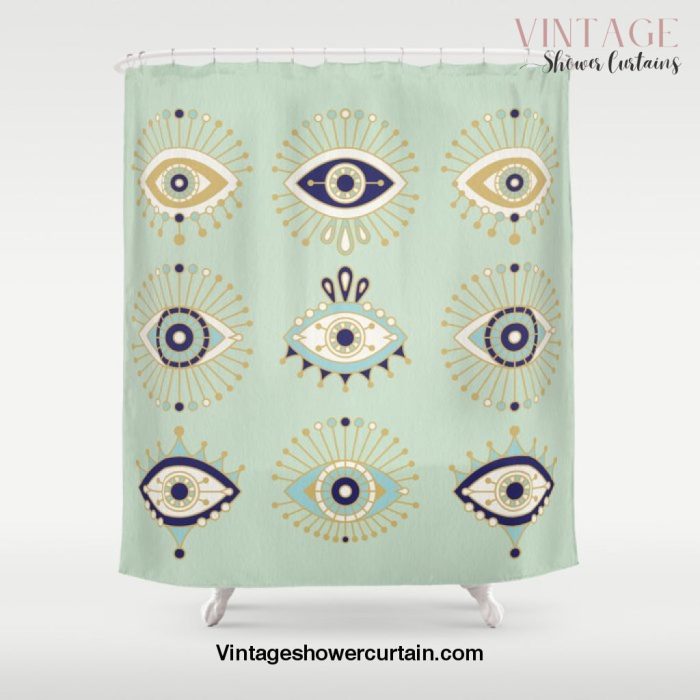 Evil Eye Collection Shower Curtain Offical Vintage Shower Curtain Merch