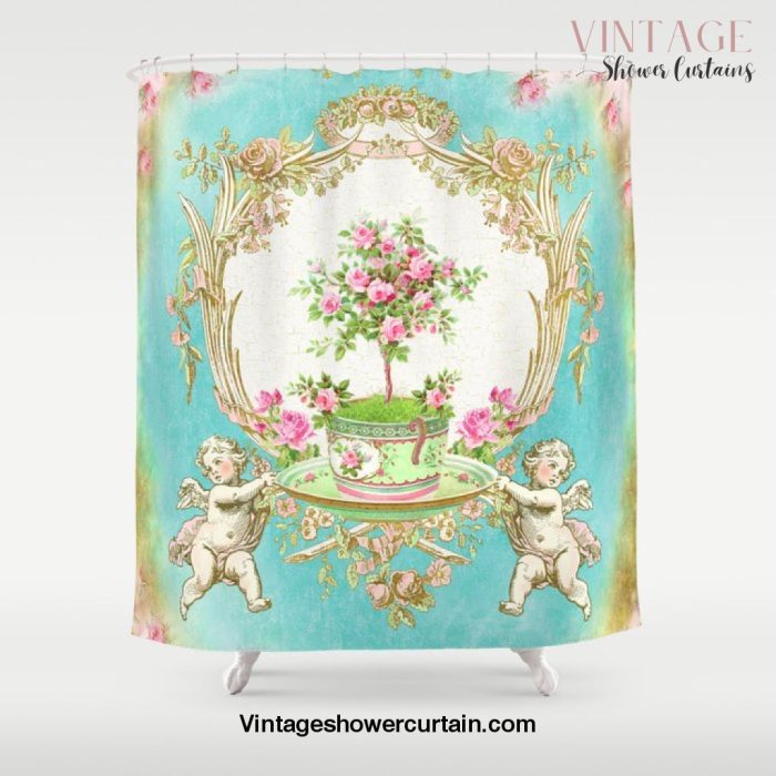 French Baroque Patisserie Tea Shower Curtain Offical Vintage Shower Curtain Merch