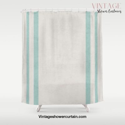 french linen - robins egg blue Shower Curtain Offical Vintage Shower Curtain Merch