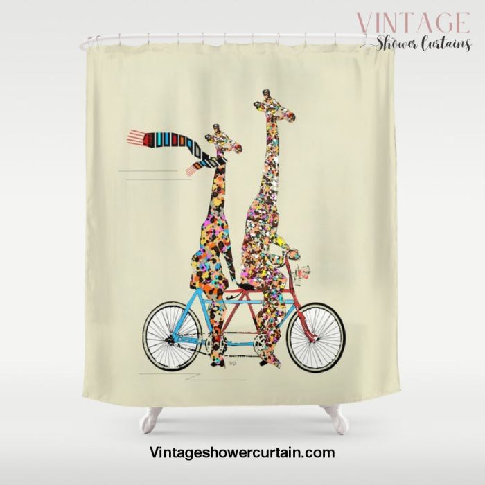 giraffe days lets tandem Shower Curtain Offical Vintage Shower Curtain Merch