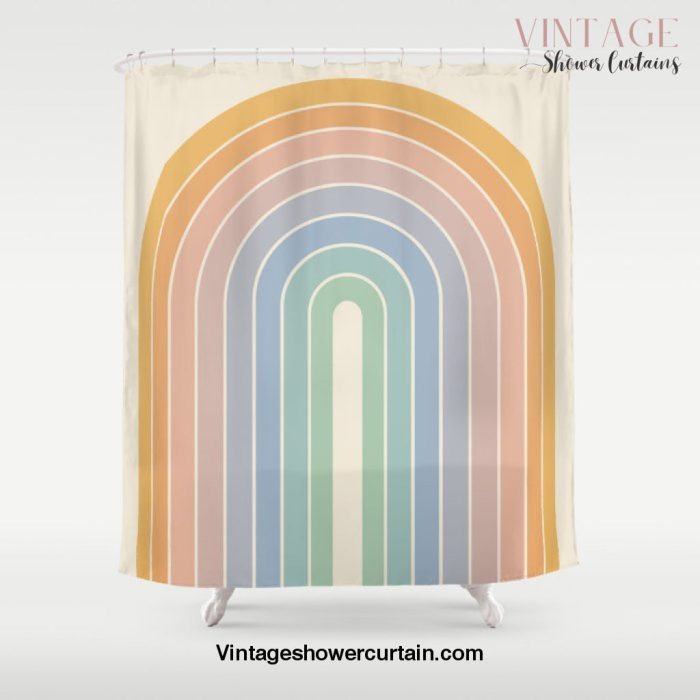 Gradient Arch - Rainbow III Shower Curtain Offical Vintage Shower Curtain Merch