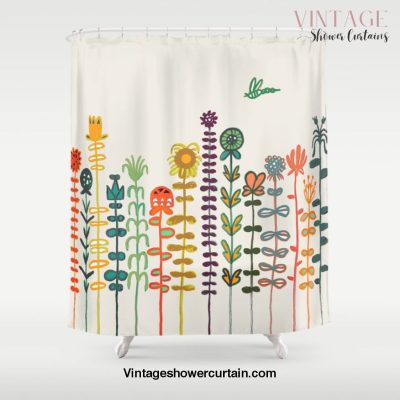 Happy garden Shower Curtain Offical Vintage Shower Curtain Merch