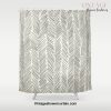 Herringbone Black on Cream Shower Curtain Offical Vintage Shower Curtain Merch