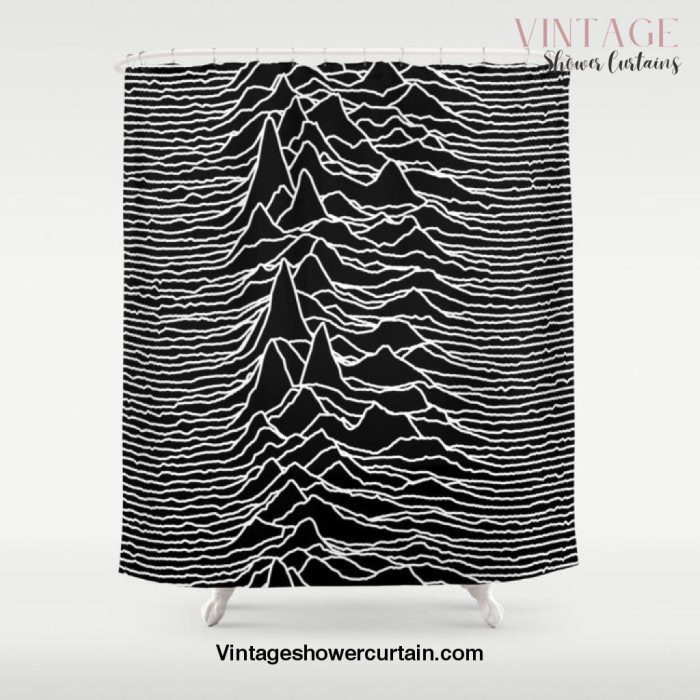 Joy Division - Unknown Pleasures Shower Curtain Offical Vintage Shower Curtain Merch