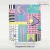 Memphis Pattern 27 - 80s - 90s Retro / 1st year anniversary design Shower Curtain Offical Vintage Shower Curtain Merch