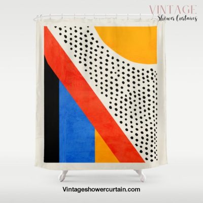 Mid Century Abstract Landscape Shower Curtain Offical Vintage Shower Curtain Merch