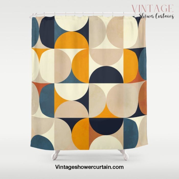 mid century abstract shapes fall winter 1 Shower Curtain Offical Vintage Shower Curtain Merch