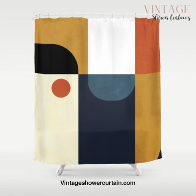 mid century abstract shapes fall winter 4 Shower Curtain Offical Vintage Shower Curtain Merch