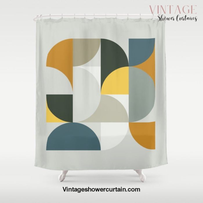 Mid Century Geometric 13 Shower Curtain Offical Vintage Shower Curtain Merch