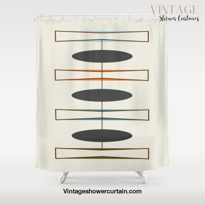 Mid-Century Modern 1.1 Shower Curtain Offical Vintage Shower Curtain Merch