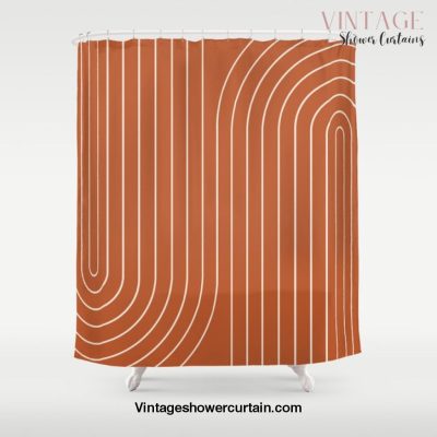 Minimal Line Curvature IX Shower Curtain Offical Vintage Shower Curtain Merch