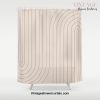 Minimal Line Curvature V Shower Curtain Offical Vintage Shower Curtain Merch