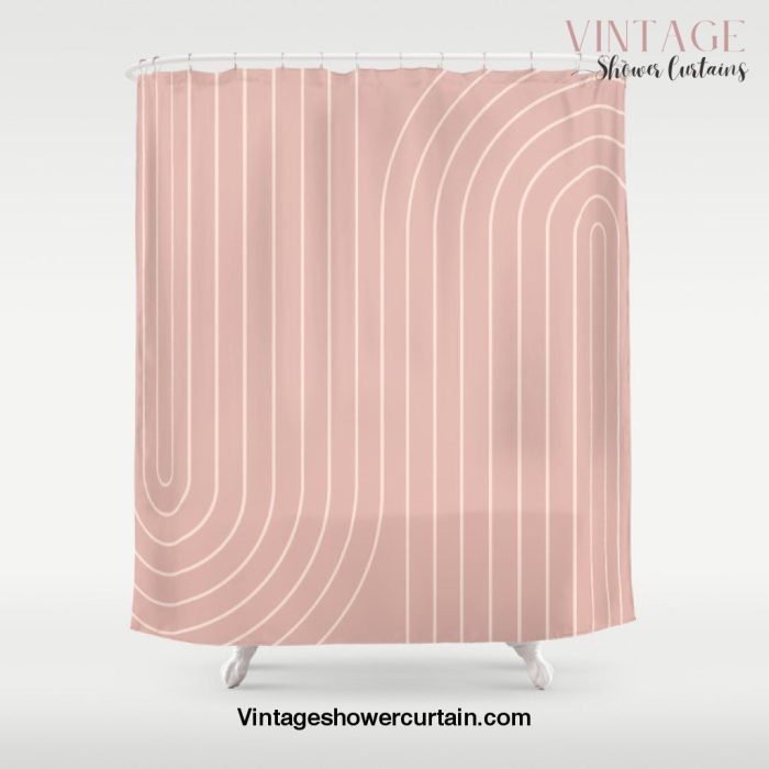 Minimal Line Curvature X Shower Curtain Offical Vintage Shower Curtain Merch