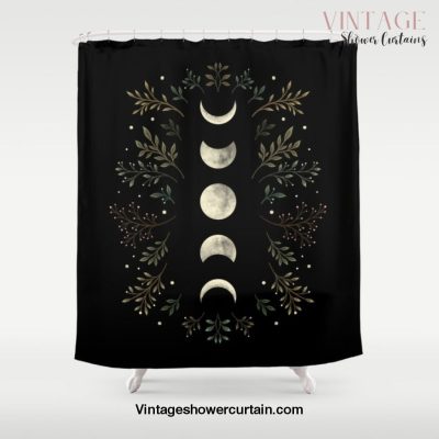 Moonlight Garden - Olive Green Shower Curtain Offical Vintage Shower Curtain Merch