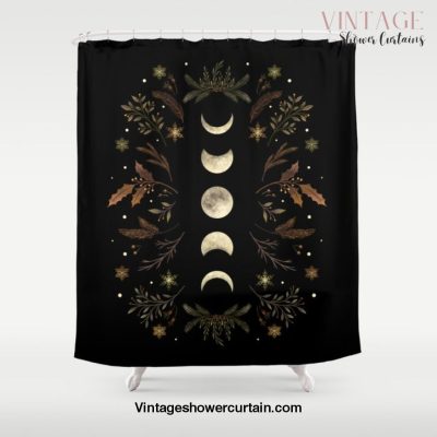 Moonlight Garden - Winter Brown Shower Curtain Offical Vintage Shower Curtain Merch