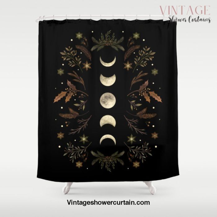 Moonlight Garden - Winter Brown Shower Curtain Offical Vintage Shower Curtain Merch