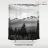 Morning in the Mountains Black and White Shower Curtain Offical Vintage Shower Curtain Merch