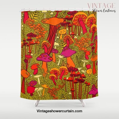 Mushrooms in the Forest Shower Curtain Offical Vintage Shower Curtain Merch