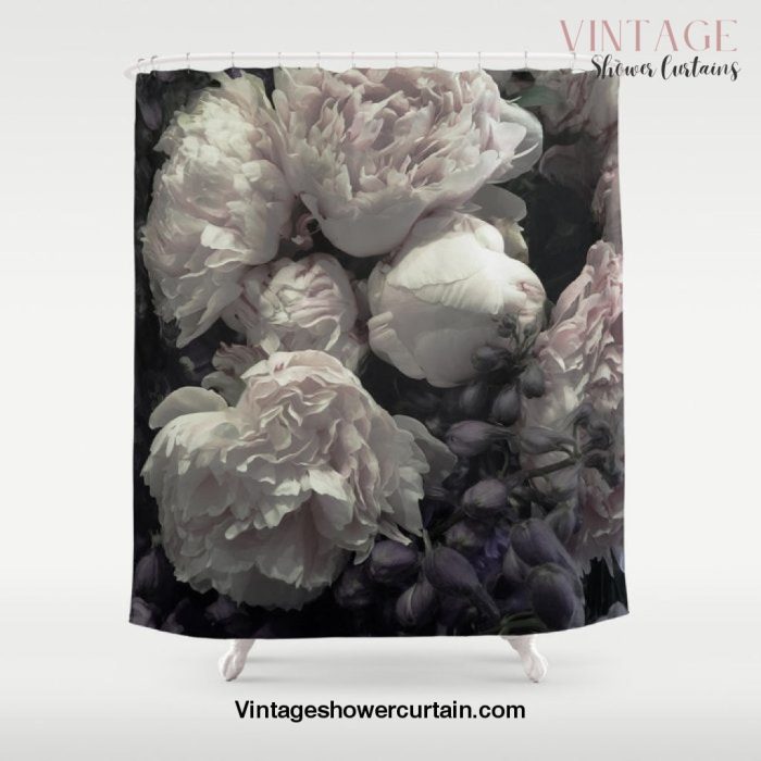 Peonies pale pink and white floral bunch Shower Curtain Offical Vintage Shower Curtain Merch