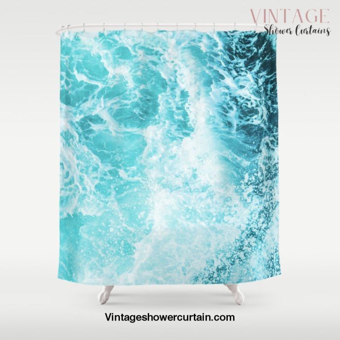 Perfect Sea Waves Shower Curtain Offical Vintage Shower Curtain Merch